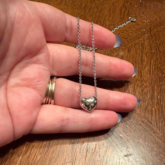 Swarovski Heart Pendant Necklace Silver - Picture 2 of 5